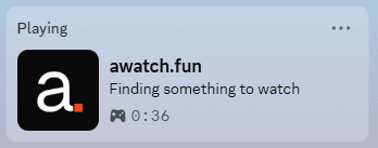Discord status while browsing awatch